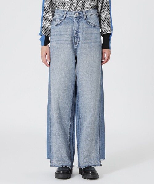 LOVELESS(ラブレス)の「リコンストラクトバギーデニム(デニムパンツ・レディース・ブルー系その他3/グレー系その他・36/38/34)」の10枚目の写真