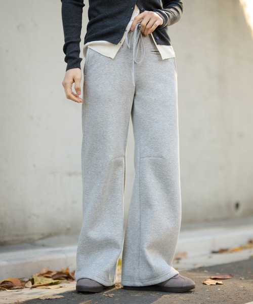 LAULEN(ローレン)の「cotton blend sweat boa pants /コットンブレンドスウェットボアパンツ(スウェットパンツ・レディース・ベージュ系1/グレー系2/ブラウン系1/ベージュ系2/ブラック系1/グレー系1/ブラック系2/ブラウン系2・S/M)」の4枚目の写真