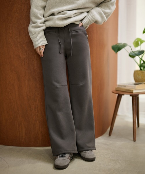 LAULEN(ローレン)の「cotton blend sweat boa pants /コットンブレンドスウェットボアパンツ(スウェットパンツ・レディース・ベージュ系1/グレー系2/ブラウン系1/ベージュ系2/ブラック系1/グレー系1/ブラック系2/ブラウン系2・S/M)」の6枚目の写真