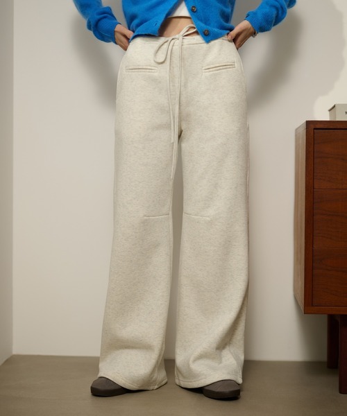 LAULEN(ローレン)の「cotton blend sweat boa pants /コットンブレンドスウェットボアパンツ(スウェットパンツ・レディース・ベージュ系1/グレー系2/ブラウン系1/ベージュ系2/ブラック系1/グレー系1/ブラック系2/ブラウン系2・S/M)」の8枚目の写真