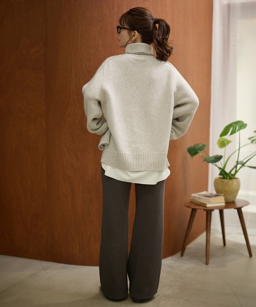 LAULEN(ローレン)の「cotton blend sweat boa pants /コットンブレンドスウェットボアパンツ(スウェットパンツ・レディース・ベージュ系1/グレー系2/ブラウン系1/ベージュ系2/ブラック系1/グレー系1/ブラック系2/ブラウン系2・S/M)」の22枚目の写真
