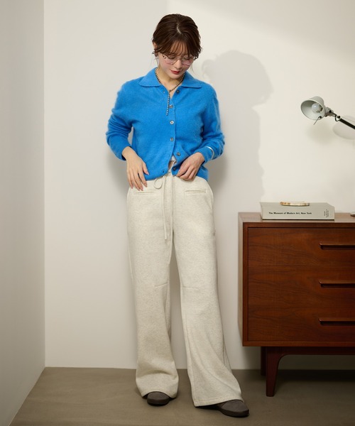 LAULEN(ローレン)の「cotton blend sweat boa pants /コットンブレンドスウェットボアパンツ(スウェットパンツ・レディース・ベージュ系1/グレー系2/ブラウン系1/ベージュ系2/ブラック系1/グレー系1/ブラック系2/ブラウン系2・S/M)」の12枚目の写真
