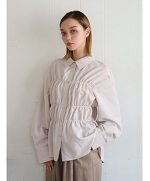 ビスチェデザイン長袖シャツ
