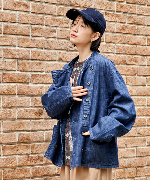 FREAK'S STORE（フリークスストア）の「Mechanic Jacket Denim/メカニックジャケット デニム（デニムジャケット・レディース・ブルー・X-LARGE/SMALL）」の20枚目の写真
