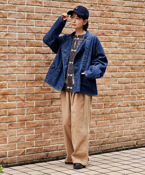 FREAK'S STORE（フリークスストア）の「Mechanic Jacket Denim/メカニックジャケット デニム（デニムジャケット・レディース・ブルー・X-LARGE/SMALL）」の21枚目の写真