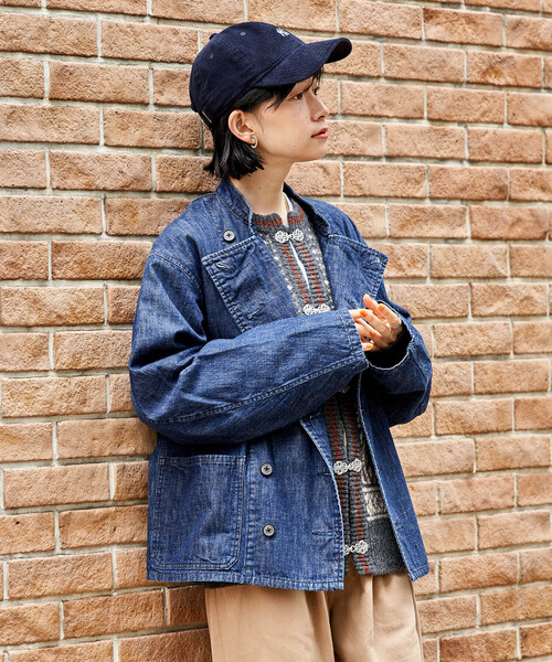 FREAK'S STORE（フリークスストア）の「Mechanic Jacket Denim/メカニックジャケット デニム（デニムジャケット・レディース・ブルー・X-LARGE/SMALL）」の2枚目の写真