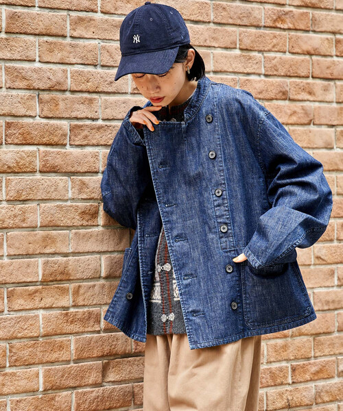 FREAK'S STORE（フリークスストア）の「Mechanic Jacket Denim/メカニックジャケット デニム（デニムジャケット・レディース・ブルー・X-LARGE/SMALL）」の3枚目の写真