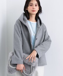 ◆【軽やか／ゆったり】ウール混ショートトレンチコート