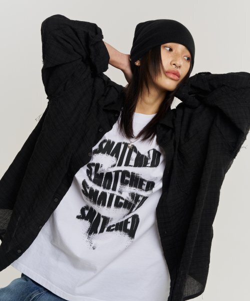 SUPERSUB(スーパーサブ)の「カットオフグランジチェックシャツ - ブラック(シャツ/ブラウス・レディース・その他・SMALL/MEDIUM/LARGE)」の4枚目の写真