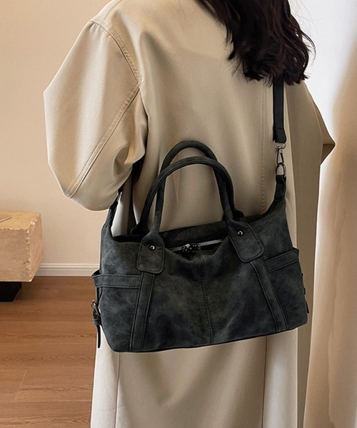 Miniministore(ミニミニストア)の「レトロトートバッグ 大容量 手提げバッグ(トートバッグ・レディース・ベージュ/ブラック・FREE)」の5枚目の写真