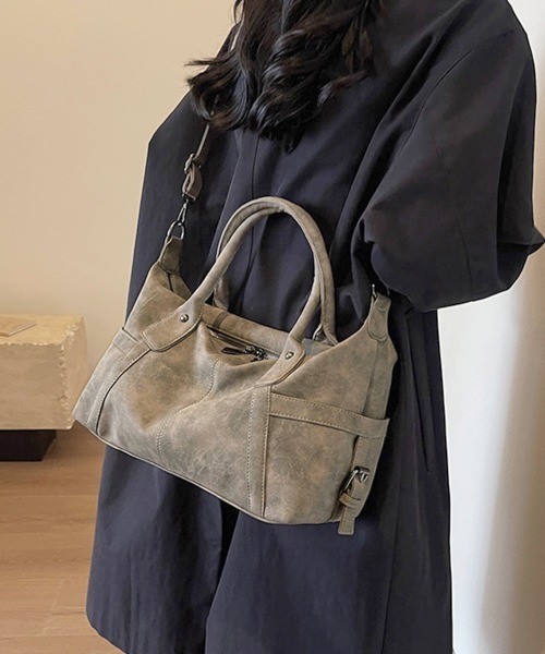 Miniministore(ミニミニストア)の「レトロトートバッグ 大容量 手提げバッグ(トートバッグ・レディース・ベージュ/ブラック・FREE)」の7枚目の写真