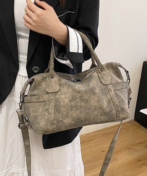 Miniministore(ミニミニストア)の「レトロトートバッグ 大容量 手提げバッグ(トートバッグ・レディース・ベージュ/ブラック・FREE)」の8枚目の写真