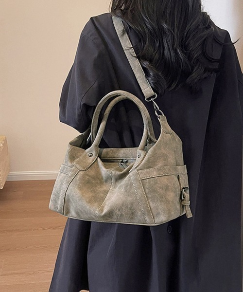 Miniministore(ミニミニストア)の「レトロトートバッグ 大容量 手提げバッグ(トートバッグ・レディース・ベージュ/ブラック・FREE)」の9枚目の写真