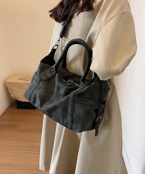 Miniministore(ミニミニストア)の「レトロトートバッグ 大容量 手提げバッグ(トートバッグ・レディース・ベージュ/ブラック・FREE)」の10枚目の写真