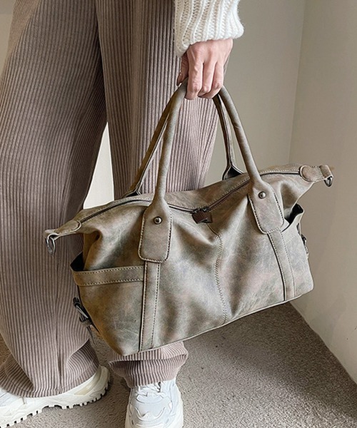 Miniministore(ミニミニストア)の「レトロトートバッグ 大容量 手提げバッグ(トートバッグ・レディース・ベージュ/ブラック・FREE)」の13枚目の写真