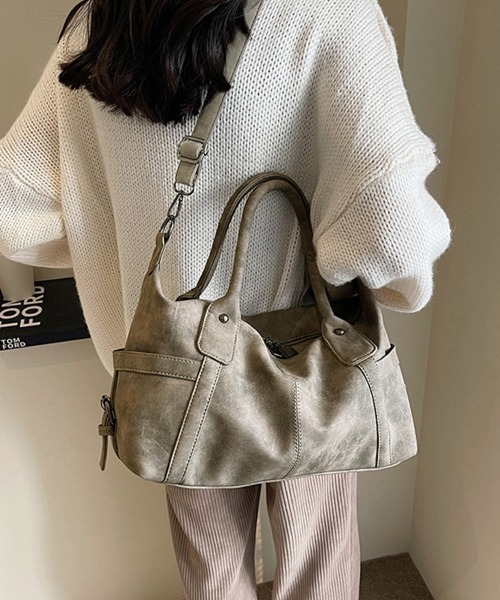 Miniministore(ミニミニストア)の「レトロトートバッグ 大容量 手提げバッグ(トートバッグ・レディース・ベージュ/ブラック・FREE)」の14枚目の写真