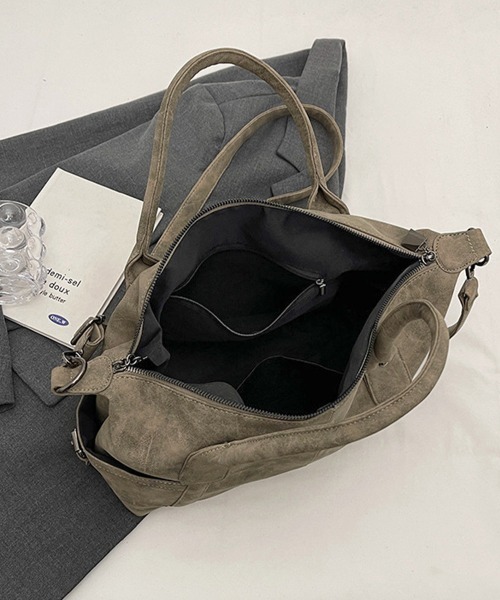 Miniministore(ミニミニストア)の「レトロトートバッグ 大容量 手提げバッグ(トートバッグ・レディース・ベージュ/ブラック・FREE)」の17枚目の写真