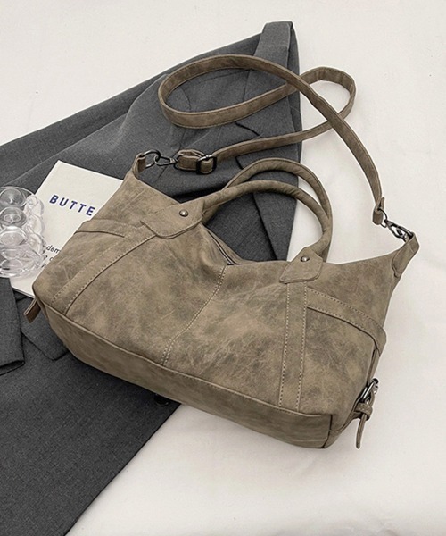 Miniministore(ミニミニストア)の「レトロトートバッグ 大容量 手提げバッグ(トートバッグ・レディース・ベージュ/ブラック・FREE)」の20枚目の写真