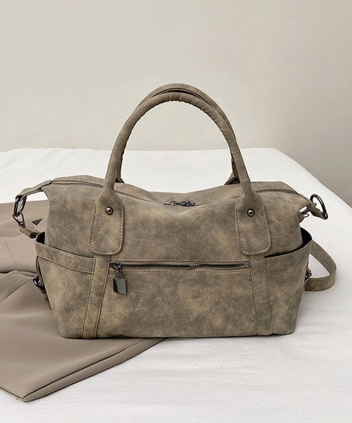Miniministore(ミニミニストア)の「レトロトートバッグ 大容量 手提げバッグ(トートバッグ・レディース・ベージュ/ブラック・FREE)」の21枚目の写真