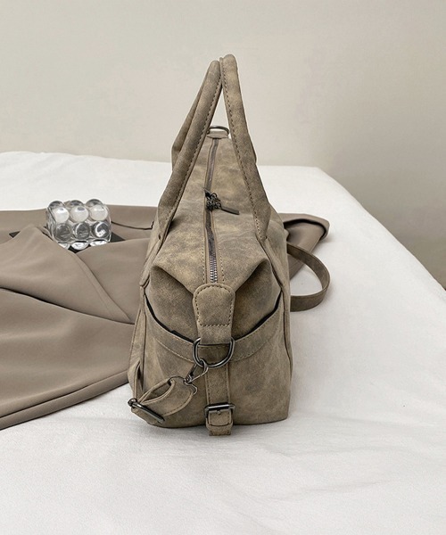 Miniministore(ミニミニストア)の「レトロトートバッグ 大容量 手提げバッグ(トートバッグ・レディース・ベージュ/ブラック・FREE)」の22枚目の写真