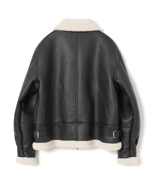 MILLO WOMEN（ミロウーマン）の「ウォッシュドビーガンレザーマスタング[ブラック]（ムートンコート・レディース・その他・SMALL/MEDIUM）」の8枚目の写真