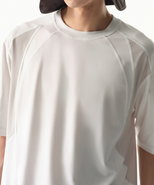 MUSINSA STANDARD（ムシンサスタンダード）の「[シティレジャー] ストラクチャードブロックTシャツ [ホワイト]（Tシャツ/カットソー・メンズ・その他・MEDIUM/LARGE/X-LARGE/XX-LARGE）」の5枚目の写真