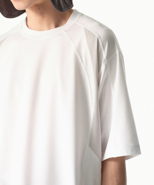 MUSINSA STANDARD（ムシンサスタンダード）の「[シティレジャー] ストラクチャードブロックTシャツ [ホワイト]（Tシャツ/カットソー・メンズ・その他・MEDIUM/LARGE/X-LARGE/XX-LARGE）」の3枚目の写真