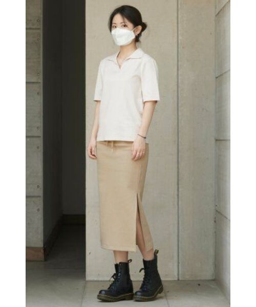 MUSINSA STANDARD WOMAN(ムシンサスタンダードウーマン)の「レディーススリットネックニットポロシャツ【ダスティクリーム】(ニット/セーター・レディース・その他・SMALL/MEDIUM/LARGE/X-SMALL)」の12枚目の写真