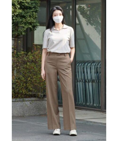 MUSINSA STANDARD WOMAN(ムシンサスタンダードウーマン)の「レディーススリットネックニットポロシャツ【ダスティクリーム】(ニット/セーター・レディース・その他・SMALL/MEDIUM/LARGE/X-SMALL)」の13枚目の写真