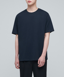 スーピマベーシッククルーネックTシャツ[ネイビー]