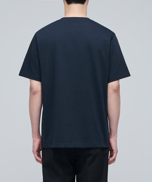 MUSINSA STANDARD（ムシンサスタンダード）の「スーピマベーシッククルーネックTシャツ[ネイビー]（Tシャツ/カットソー・メンズ・その他・MEDIUM/LARGE/X-LARGE/XX-LARGE/XXX-LARGE/SMALL）」の3枚目の写真