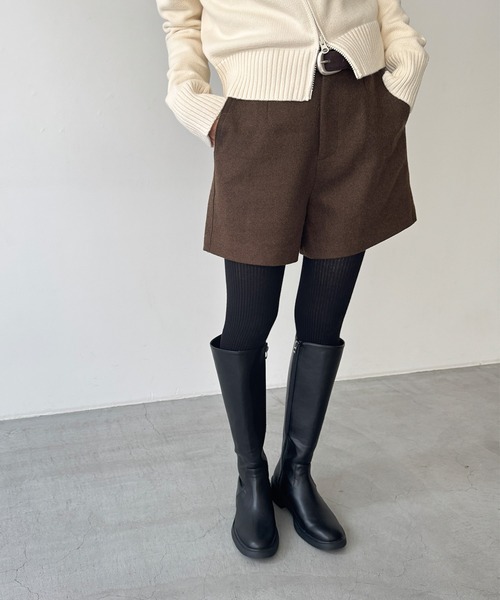 CANAL JEAN(キャナルジーン)の「El mar リブタイツ(タイツ/ストッキング・レディース・ブラック/チャコールグレー・ONE SIZE)」の6枚目の写真