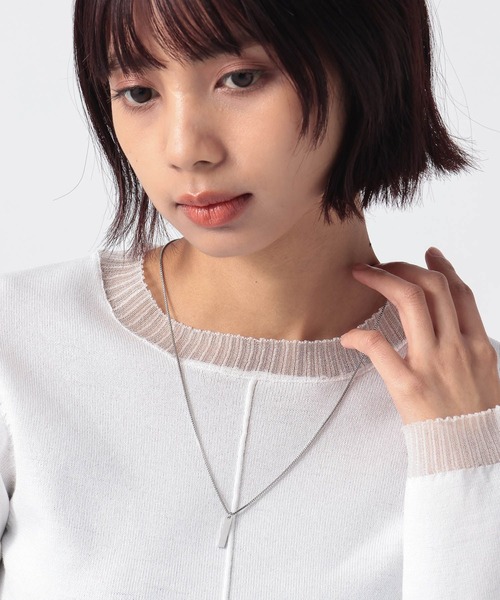 PAGEBOY(ページボーイ)の「プレートチェーンネックレス(ネックレス・レディース・シルバー/ゴールド・FREE)」の2枚目の写真