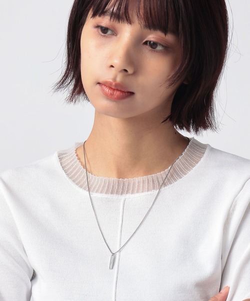 PAGEBOY(ページボーイ)の「プレートチェーンネックレス(ネックレス・レディース・シルバー/ゴールド・FREE)」の4枚目の写真