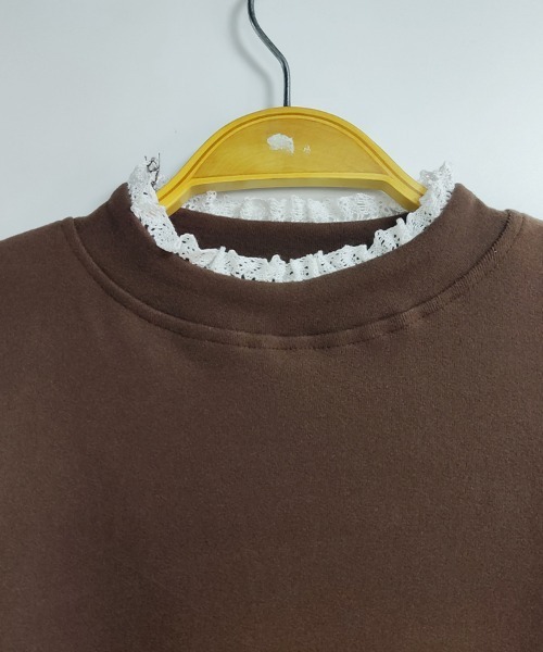ReRe(リリ)の「レース付きハイネックトップス(Tシャツ/カットソー・レディース・ブラック/チョコ/ホワイト・MEDIUM/LARGE/X-LARGE)」の18枚目の写真