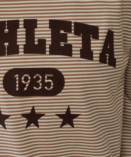 ATHLETA（アスレタ）の「［ athleta ］ボーダーロングスリーブフロッキープリントTシャツ（Tシャツ/カットソー・レディース・ブラック系/ベージュ系/グリーン系・M/L）」の5枚目の写真