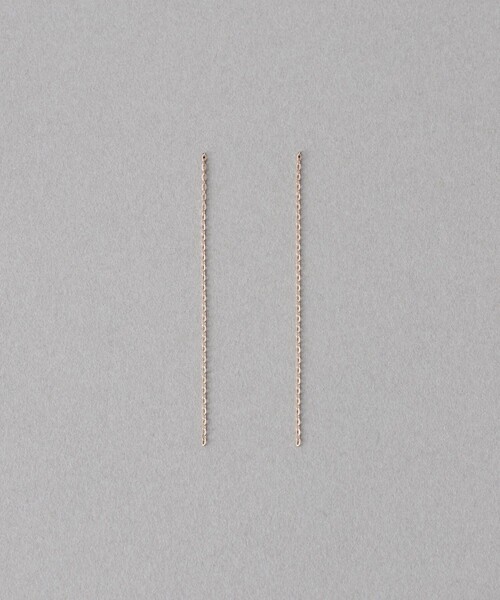 K18MPG ミラーカットチェーン ピアス（ピアス（両耳用））｜ete（エテ