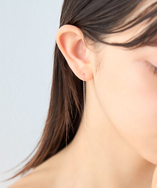 K18MPG ミラーカットチェーン ピアス（ピアス（両耳用））｜ete（エテ