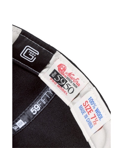 Fear of God Los Angeles（フィアーオブゴッドロサンゼルス）の「NEW ERA 59FIFTY_ YG FG LOGO 2025（キャップ・メンズ・ブラック/ネイビー・7 7/8/7 3/4/7 5/8/7 1/2/7 3/8/7 1/4/7 1/8/8）」の8枚目の写真