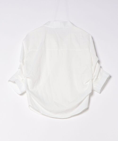 i-dare(アイディア)の「【i-dare】スキッパーネック オーバーサイズシャツ(シャツ/ブラウス・レディース・ホワイト・SMALL/MEDIUM/LARGE/X-LARGE)」の2枚目の写真