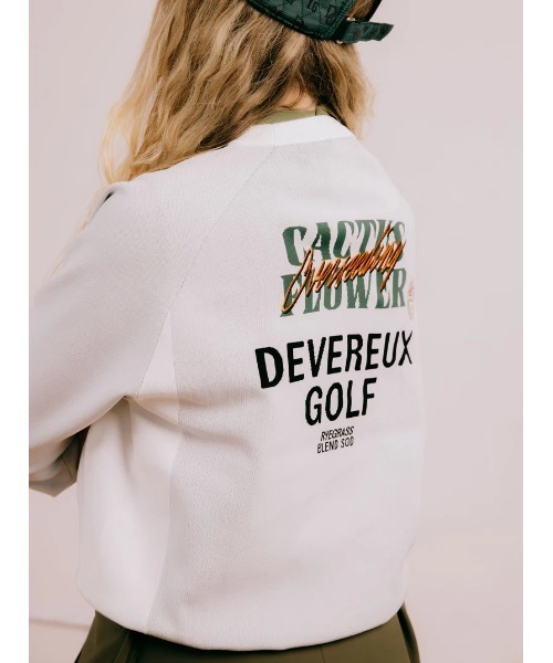 DEVEREUX GOLF（デヴァローゴルフ）の「WOMEN 16G TURF MGMT Raglan Knit 7 Crewneck（Tシャツ/カットソー・レディース・ホワイト・SMALL）」の2枚目の写真