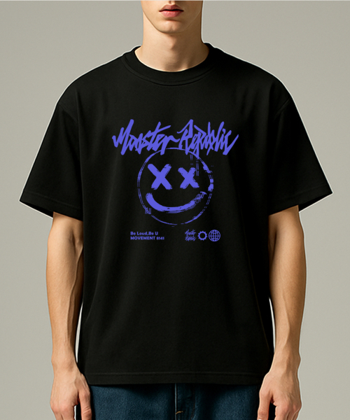 MONSTER REPUBLIC(モンスターリパブリック)の「スマイルパステルブルーTシャツブラック_8141(Tシャツ/カットソー・レディース・その他・SMALL/MEDIUM/LARGE/X-LARGE)」の4枚目の写真