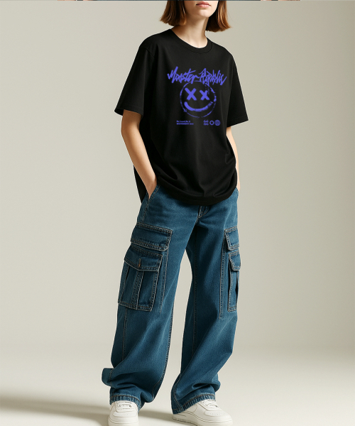 MONSTER REPUBLIC(モンスターリパブリック)の「スマイルパステルブルーTシャツブラック_8141(Tシャツ/カットソー・レディース・その他・SMALL/MEDIUM/LARGE/X-LARGE)」の5枚目の写真