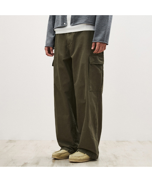 SUARE(スアレ)の「リップストップウォッシングカーゴパンツカーキ(その他パンツ・メンズ・カーキ・MEDIUM/LARGE/X-LARGE)」の1枚目の写真