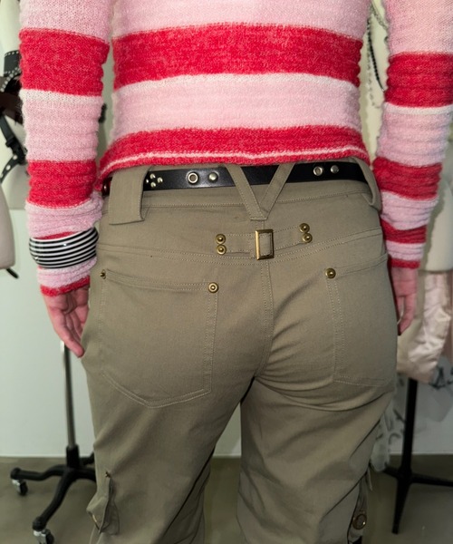 SHAGGIE（シャギー）の「フラップカーゴパラストパンツ（カーゴパンツ・レディース・ブラック/カーキ・MEDIUM/SMALL）」の5枚目の写真