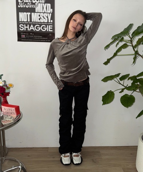 SHAGGIE（シャギー）の「フラップカーゴパラストパンツ（カーゴパンツ・レディース・ブラック/カーキ・MEDIUM/SMALL）」の22枚目の写真
