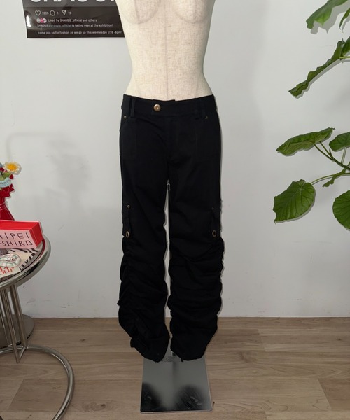 SHAGGIE（シャギー）の「フラップカーゴパラストパンツ（カーゴパンツ・レディース・ブラック/カーキ・MEDIUM/SMALL）」の14枚目の写真