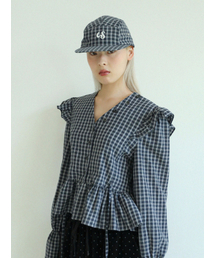 UGLY SHADOW（アグリーシャドウ）の「チェックドキャンプキャップ（ネイビー）（キャップ）」