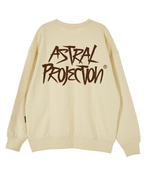 ASTRAL PROJECTION(アストラルプロジェクション)の「グラフィティレタリングオーバーサイズドロップショルダースウェット_バター(スウェット・メンズ・その他・MEDIUM/LARGE/X-LARGE/XX-LARGE)」の1枚目の写真