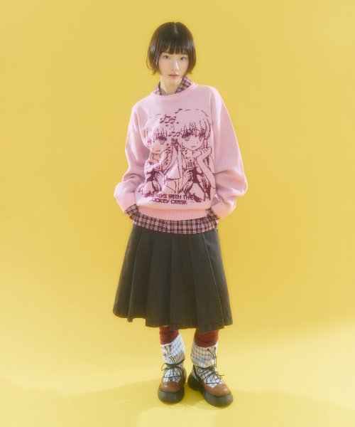 Video Jockey（ビデオジョッキー）の「ドキドキニットセーター[ピンク]（ニット/セーター・レディース・ピンク・MEDIUM）」の2枚目の写真